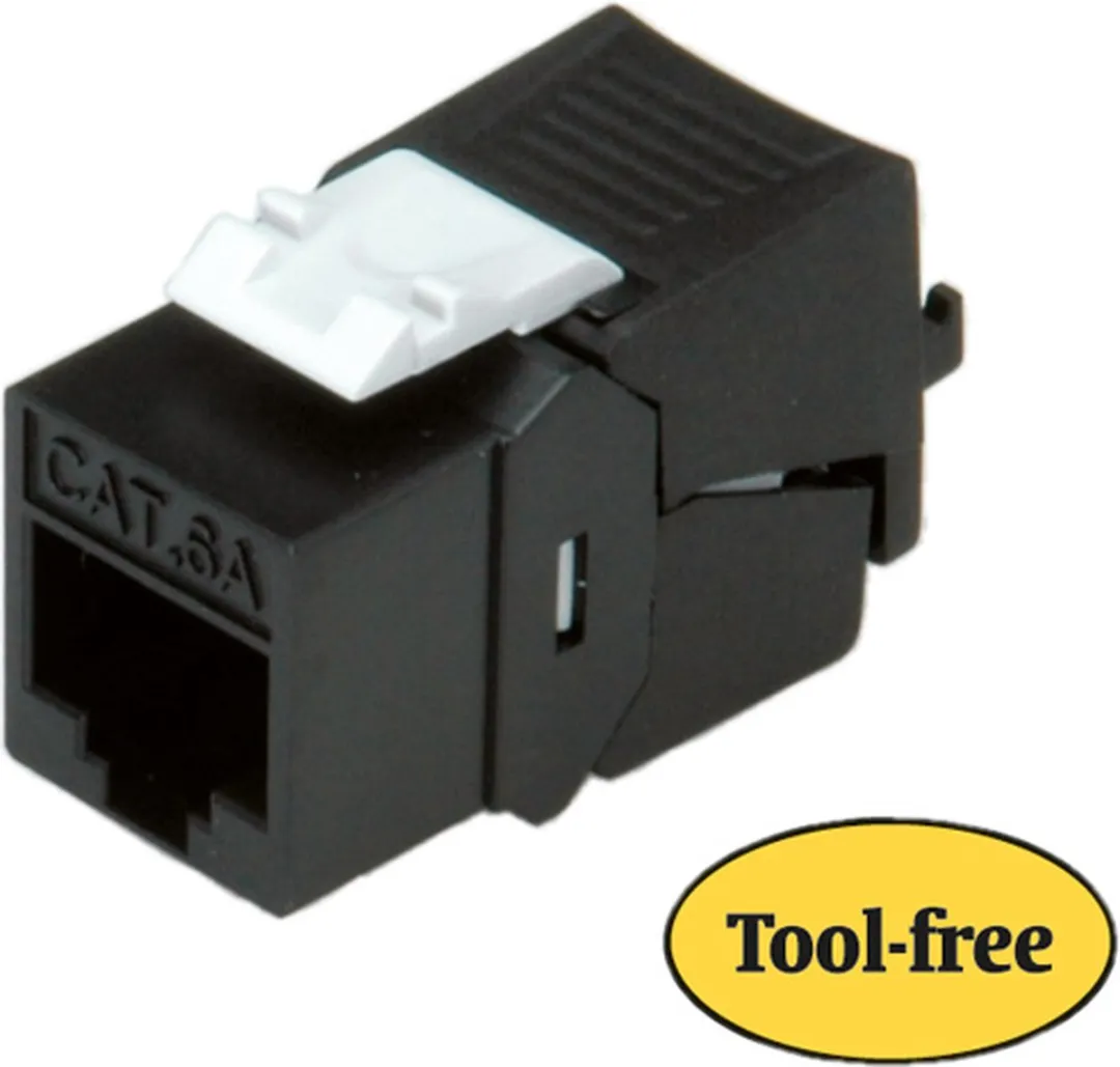 Roline Cat.6A Keystone RJ45 - Zwart - afbeelding 2 van 6