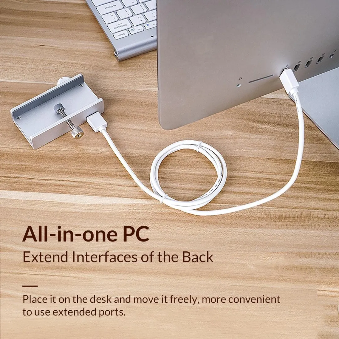 ORICO ORI-MH2AC-U3-SV USB 3.0 Hub - 2x USB-A + Kaartlezer Zilver