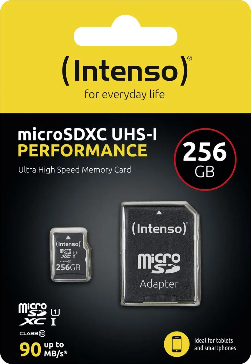 Intenso 256GB microSDXC Performance 3424492 - Waterdicht