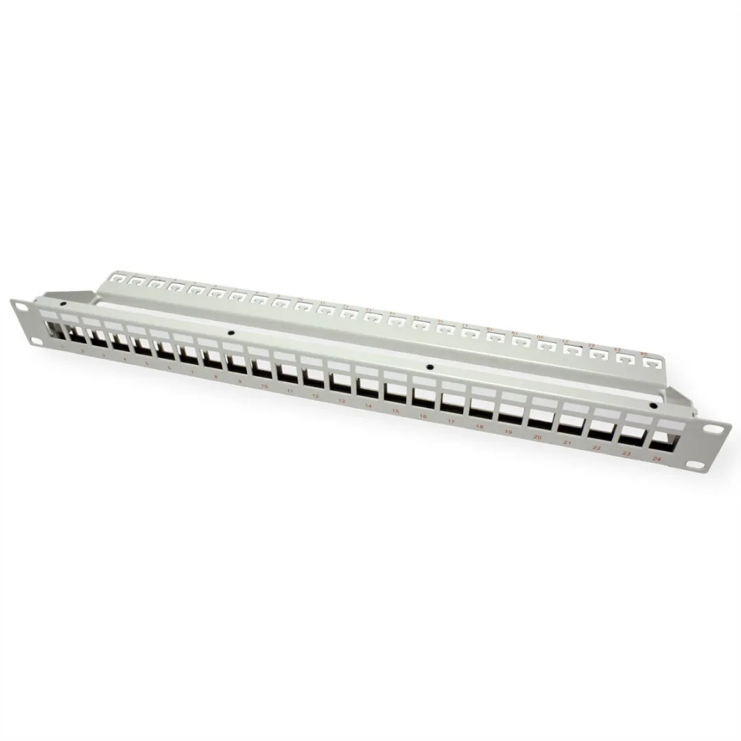 Roline Cat.6 Keystone Patchpaneel 24P - Grijs