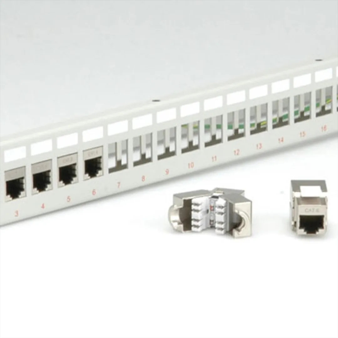 Roline Cat.6 Keystone Patchpaneel 24P - Grijs