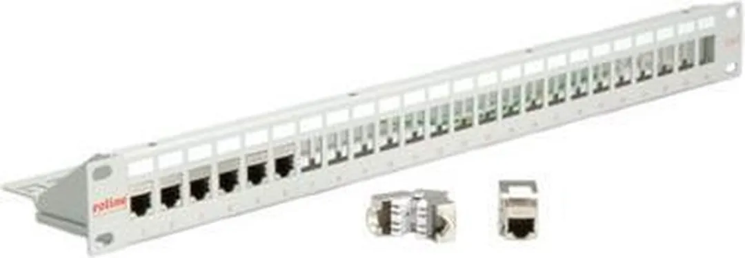 Roline Cat.6 Keystone Patchpaneel 24P - Grijs