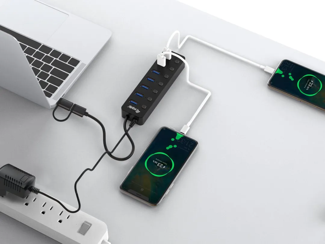 Equip 128965 Interface Hub USB 3.2 Gen 1 - 7 Poorten Zwart