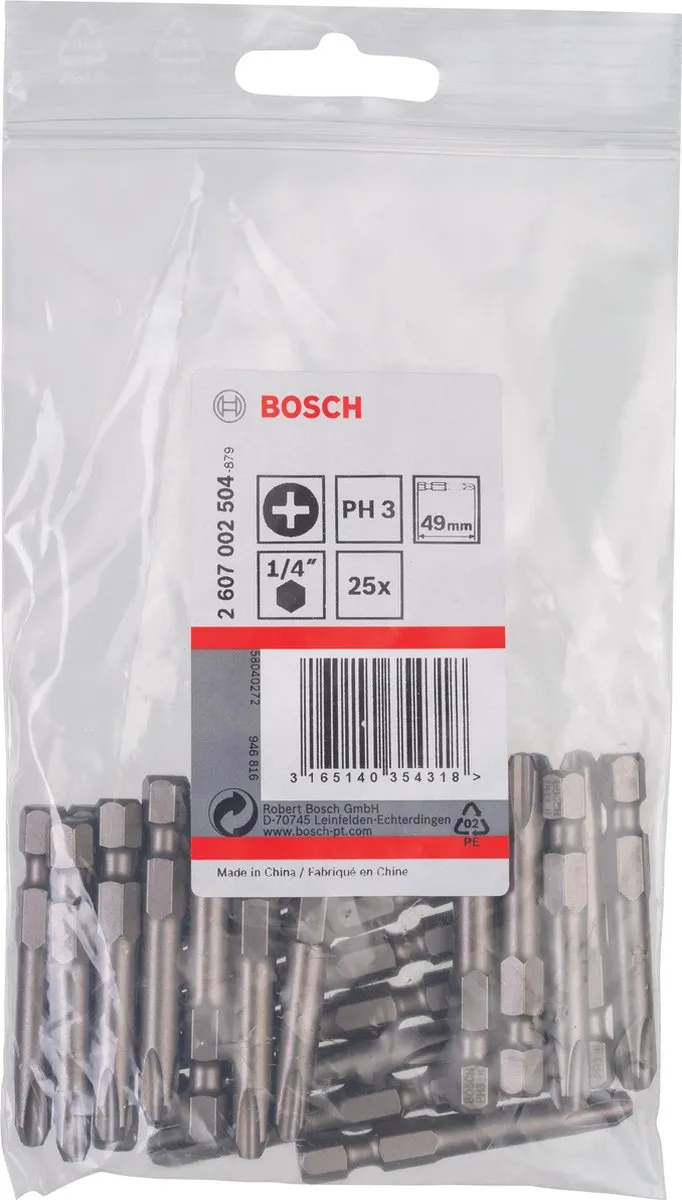 Bosch XH-TORS/PZ3 Schroefbitset