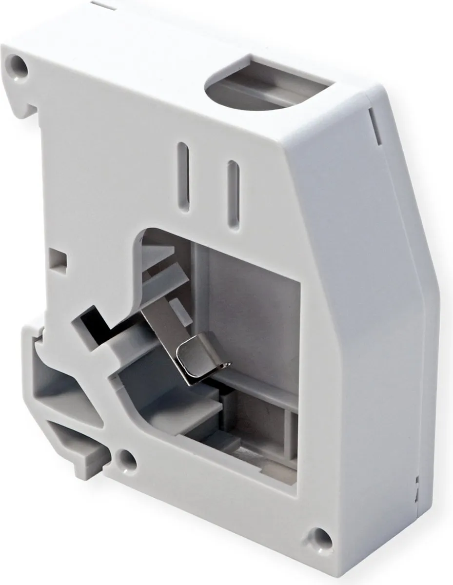 Roline DIN-railadapter Keystone 180° - 1x Ethernet - Grijs - afbeelding 2 van 6
