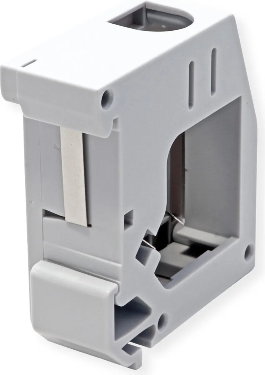 Roline DIN-railadapter Keystone 180° - 1x Ethernet - Grijs - afbeelding 3 van 6