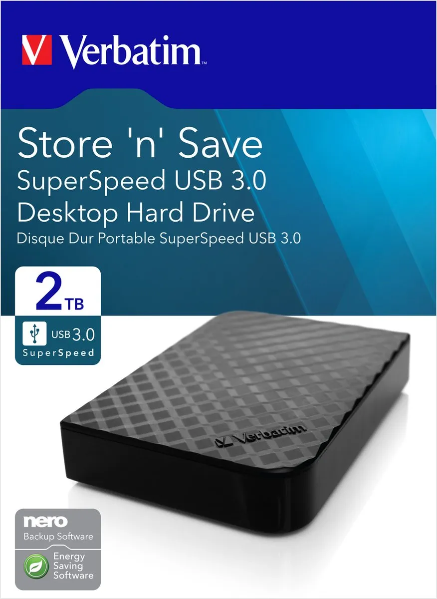 Verbatim Store n Save Externe Harde Schijf 2TB - Zwart - afbeelding 6 van 6