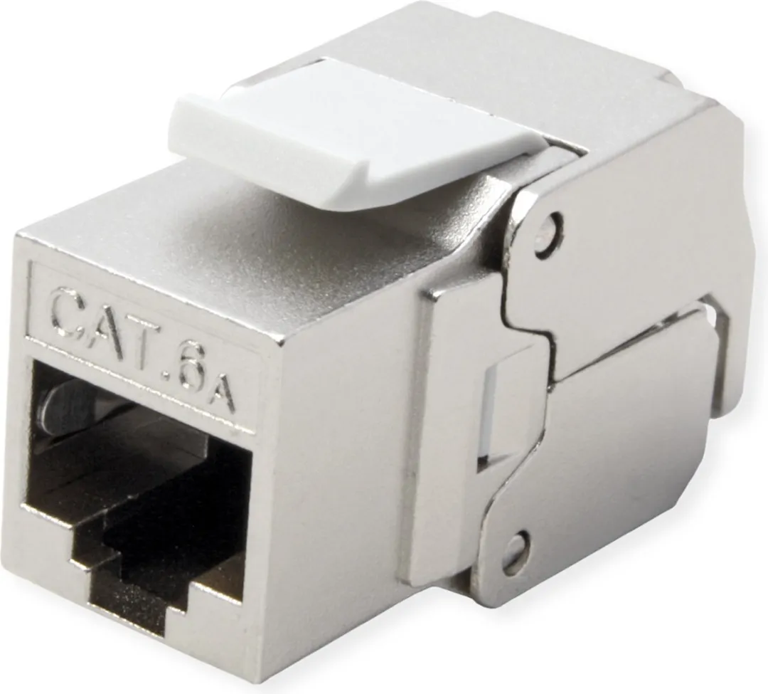 Roline Cat.6A Keystone RJ-45 Afgeschermd Zilver