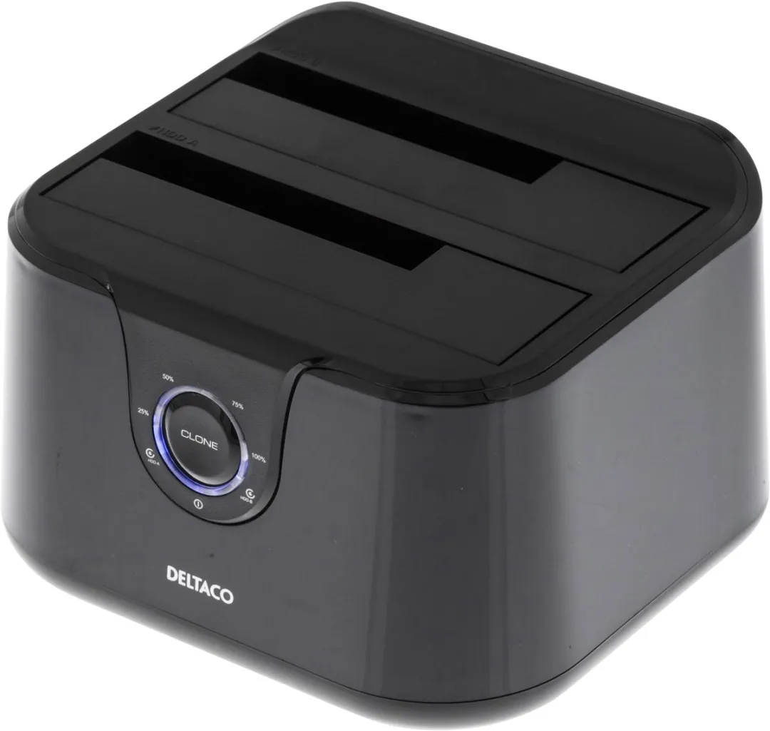 Deltaco MAP-GD35U3 Dockingstation 2x SATA USB 3.0 - Zwart