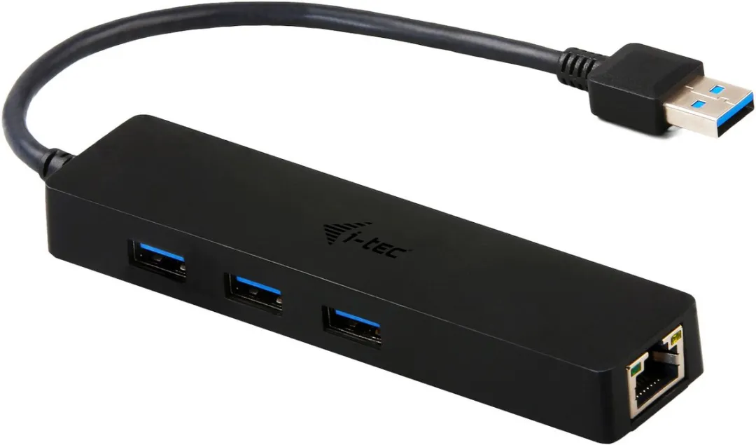 I-tec U3GL3SLIM USB 3.2 Gen 1 Netwerkadapter - 3 Poorten + Gigabit Ethernet