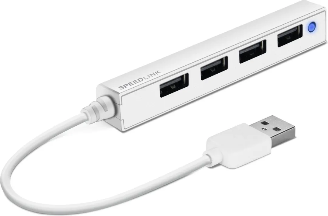 Speedlink Snappy Slim SL-140000-WE USB Hub 4x USB 2.0 - Wit
