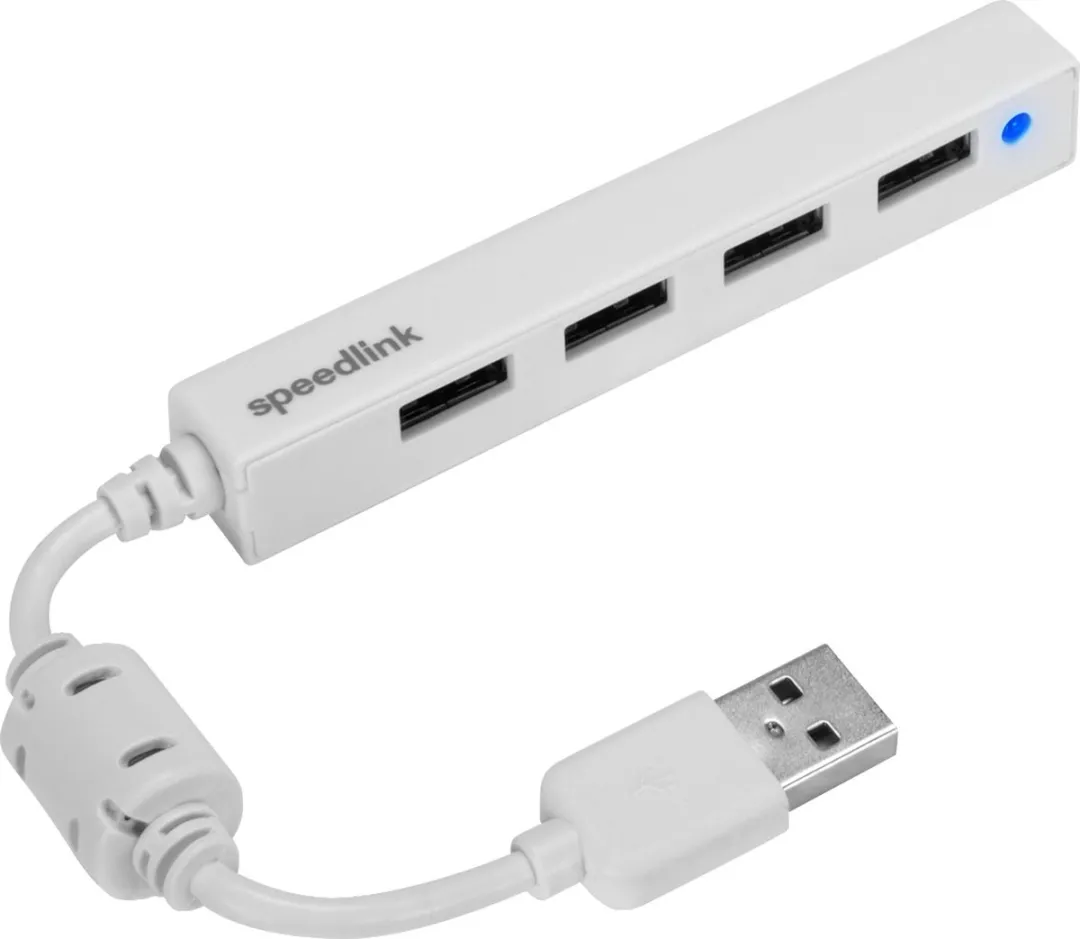 Speedlink Snappy Slim SL-140000-WE USB Hub 4x USB 2.0 - Wit