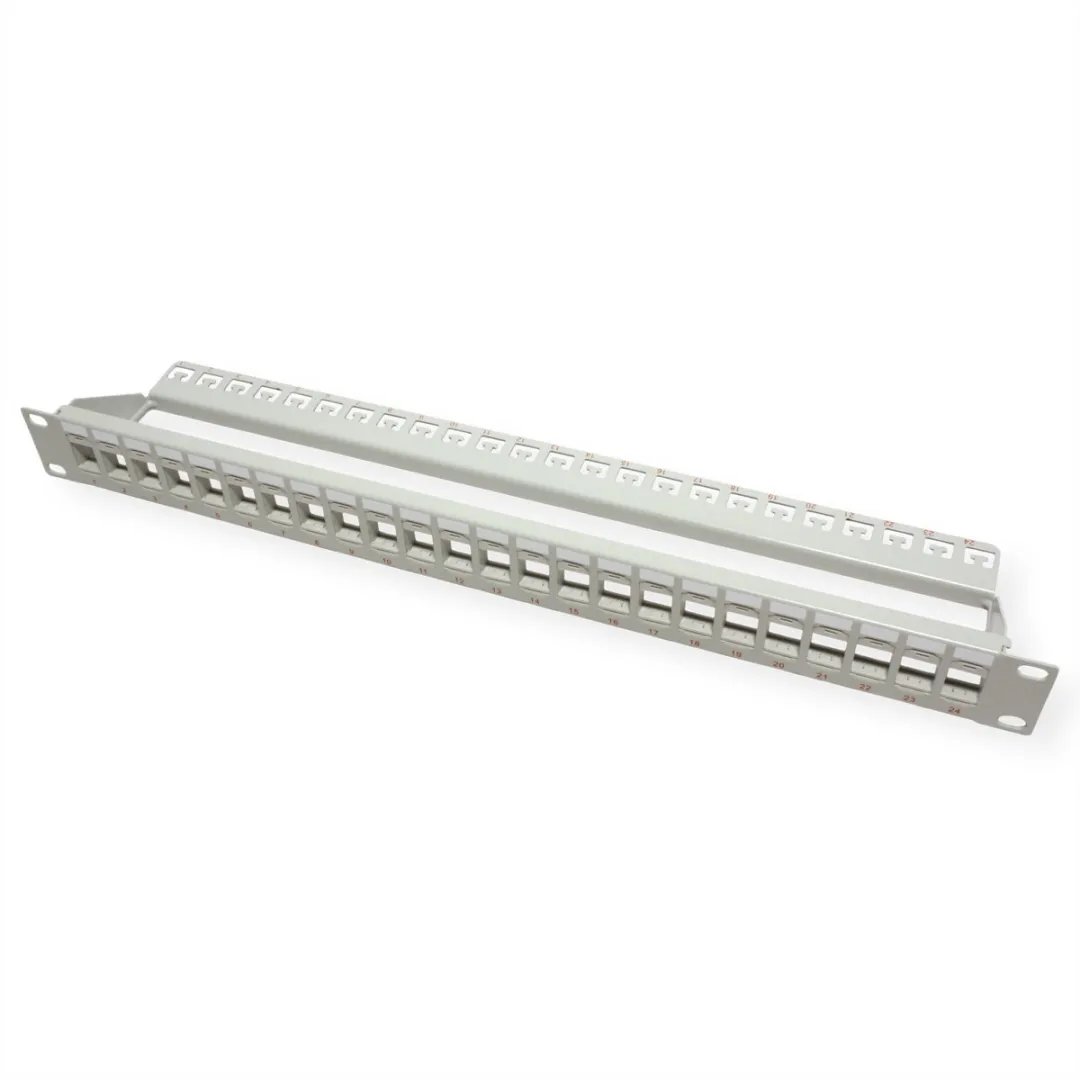 Roline 19" Keystone Patchpaneel 24P - Grijs
