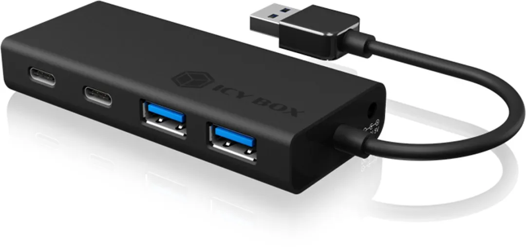 Icy Box IB-HUB1426-U3 USB-hub 4x USB 3.0 - 5 Gbit/s - Zwart