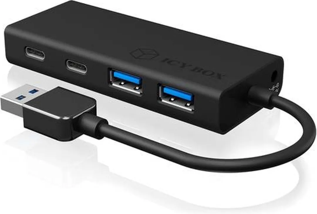 Icy Box IB-HUB1426-U3 USB-hub 4x USB 3.0 - 5 Gbit/s - Zwart