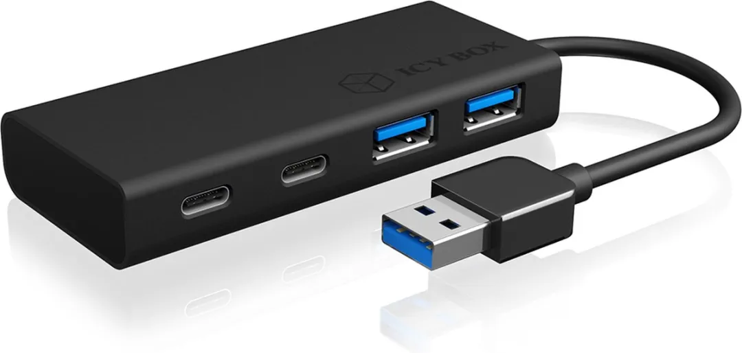Icy Box IB-HUB1426-U3 USB-hub 4x USB 3.0 - 5 Gbit/s - Zwart