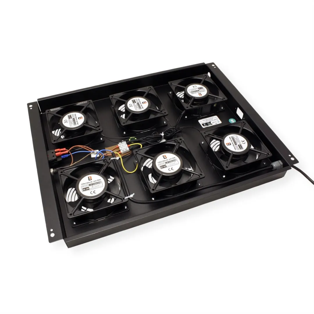 Roline 19-inch Dakventilatorunit 6 Ventilatoren - Zwart - afbeelding 4 van 6