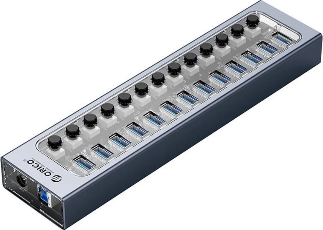 ORICO ORI-AT2U3-13AB-GY USB 3.0 Hub 13 Poorten - 60W - Grijs