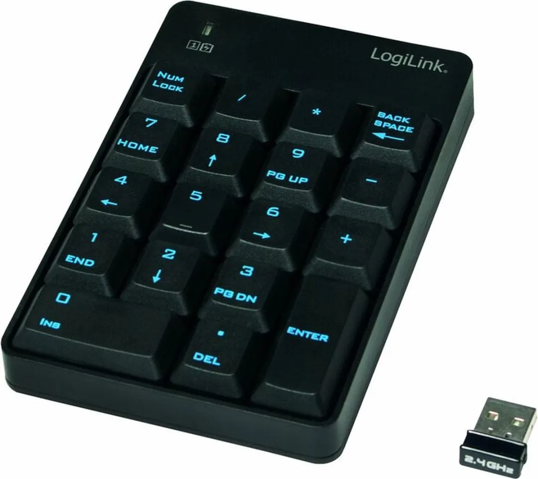 Logilink ID0120 Draadloos Numeriek Toetsenbord - Zwart