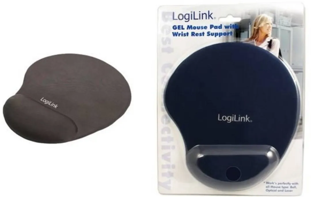 Logilink ID0027B Muismat met polssteun - Blauw