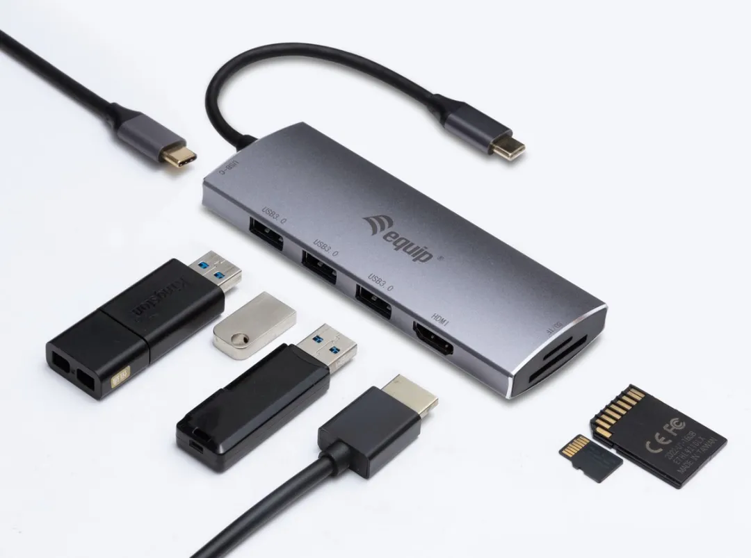 Equip 133482 USB-C 7-in-1 Docking Station - Zilver