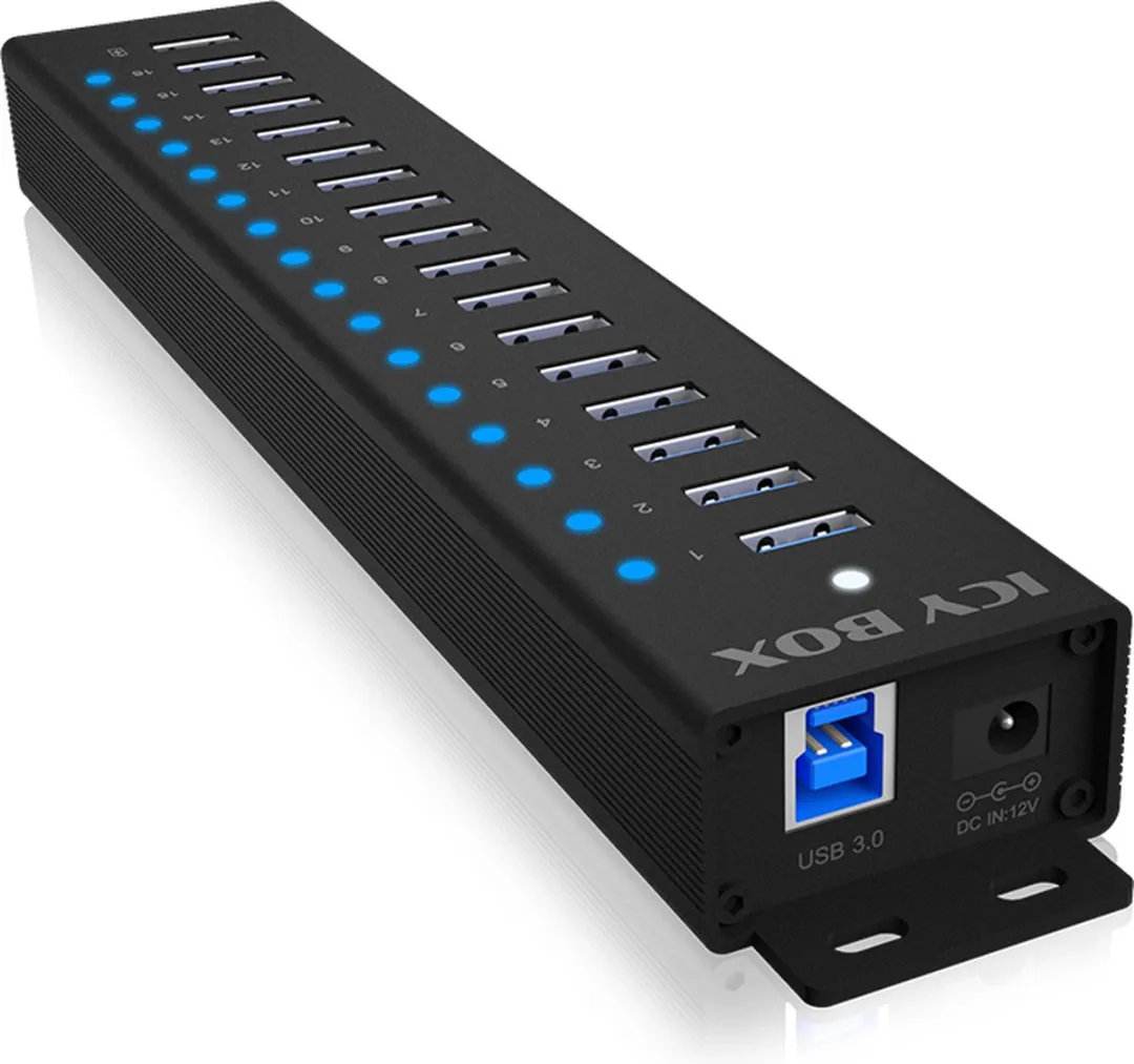 Icy Box IB-HUB1717-U3 USB-Hub 16 Poorten