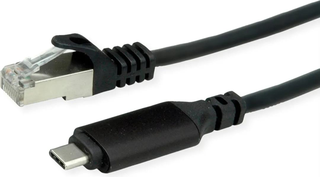 Roline USB 3.2 Gen 2 Type C naar Gigabit Ethernetkabel 1m