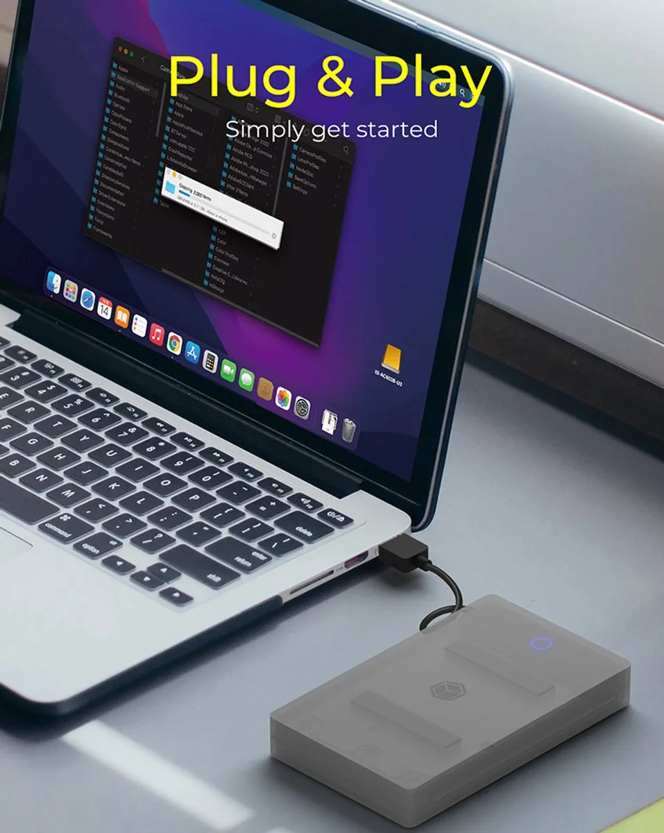 Icy Box IB-AC603b-U3 HDD/SSD-behuizing 2.5" - Antraciet/Zwart