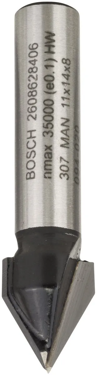 Bosch V-groeffrezen 8mm - Hout - 60°