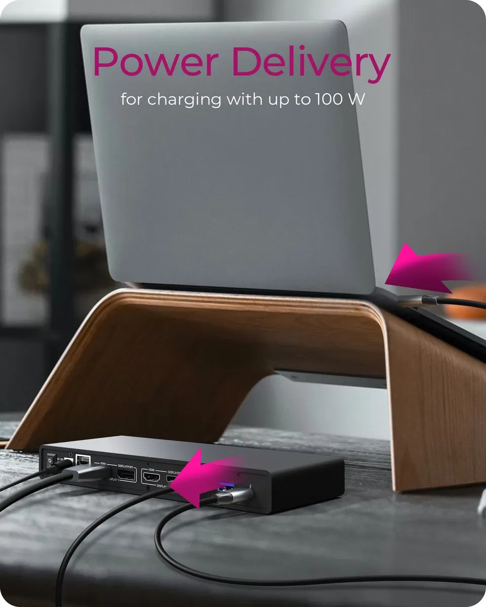 Icy Box IB-DK2245AC USB 3.2 Gen 1 Type-C Dock - Zwart - afbeelding 6 van 6