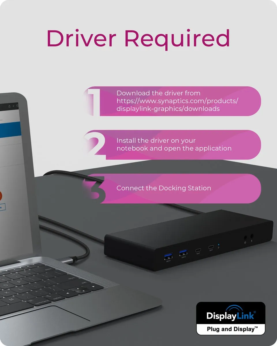 Icy Box IB-DK2245AC USB 3.2 Gen 1 Type-C Dock - Zwart