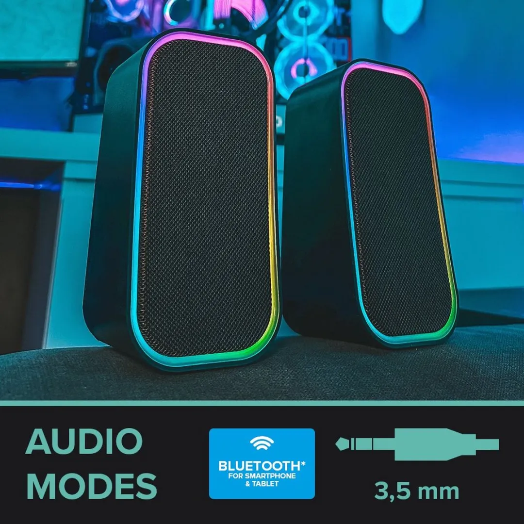 Speedlink TOKEN - Gaming Stereo Speaker - RGB - Bluetooth - PC - Zwart