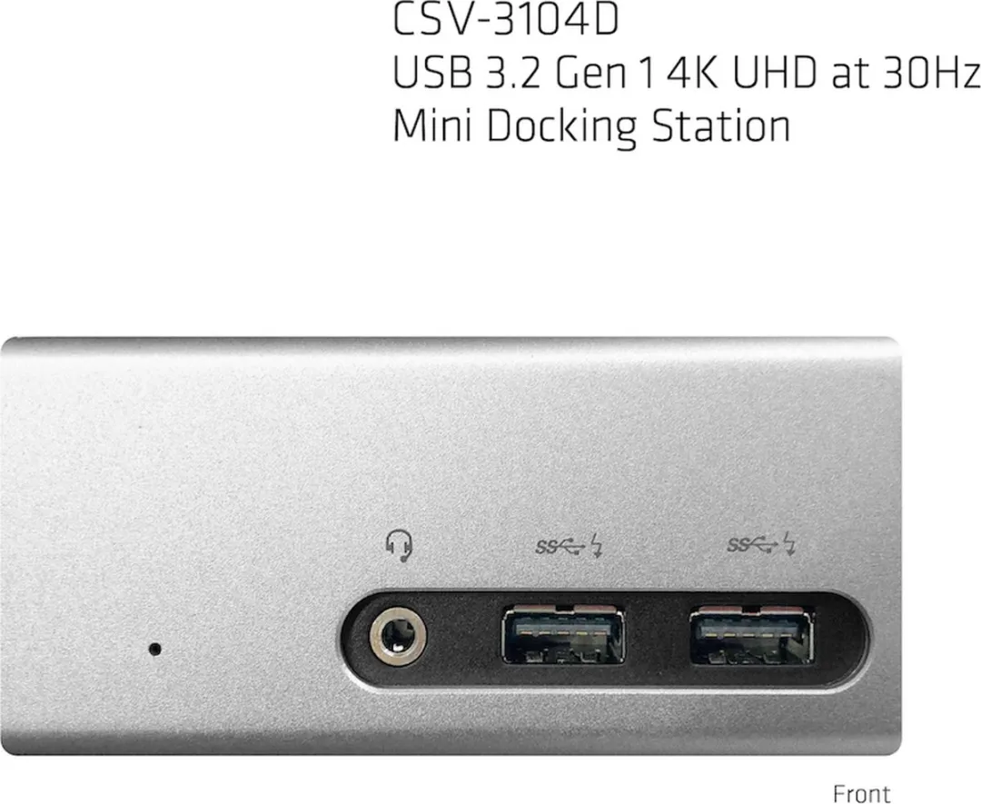 Club3D CSV-3104D USB-A Mini Docking Station 4K 30Hz - Tweekleurig