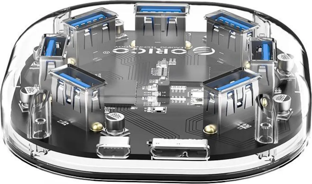ORICO ORI-H7U-U3 USB 3.0 Hub - 7 Poorten Transparant