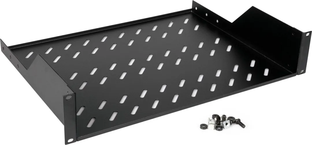 Roline 19-inch Plank 2U 350mm - 25kg - Zwart - afbeelding 3 van 6