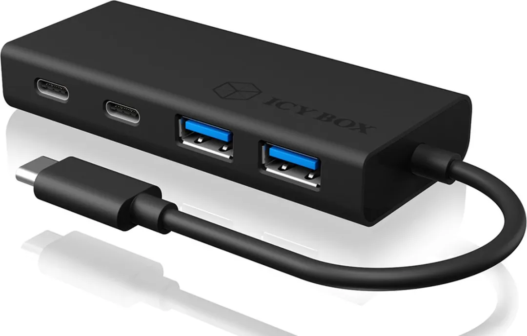 Icy Box IB-HUB1426-CPD USB-hub 4x USB 3.0 - Zwart