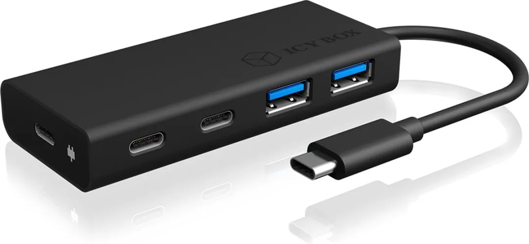 Icy Box IB-HUB1426-CPD USB-hub 4x USB 3.0 - Zwart