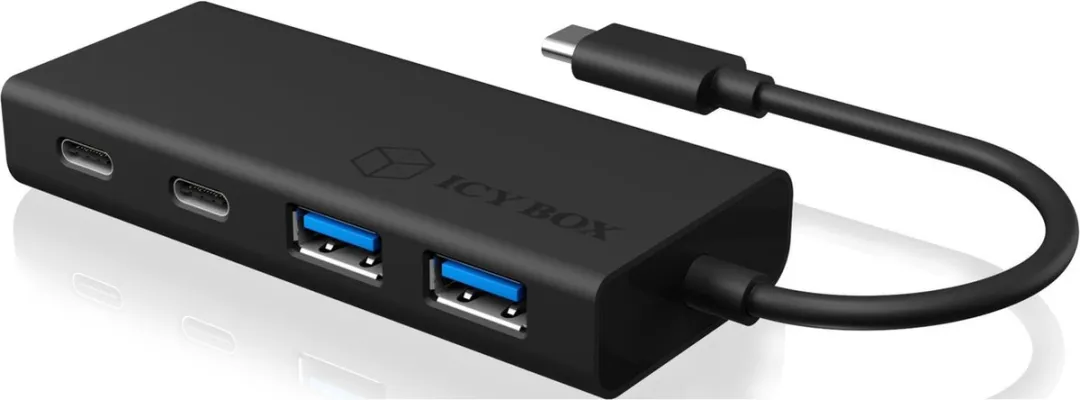 Icy Box IB-HUB1426-CPD USB-hub 4x USB 3.0 - Zwart