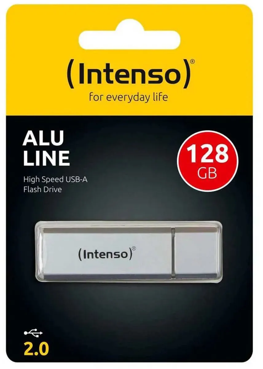 Intenso Alu Line USB-stick 128GB - 2 Stuks - Zilver