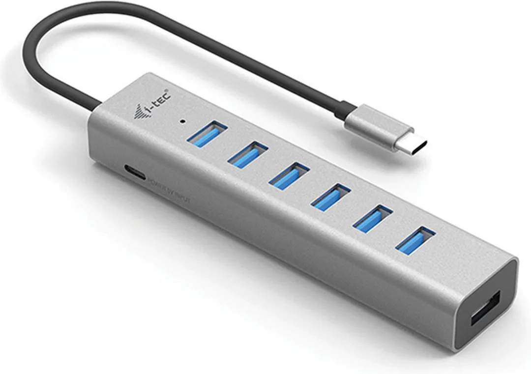 I-tec C31HUBMETAL703 USB Hub - 7 Poorten Grijs