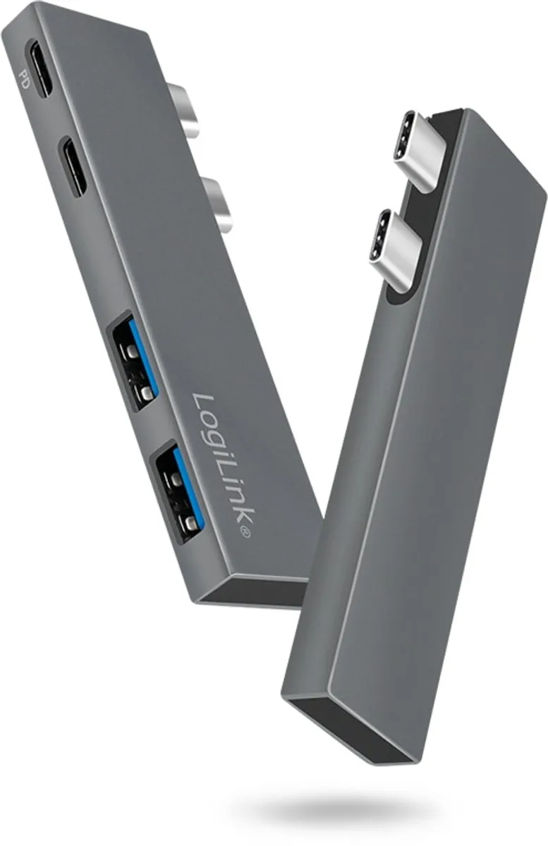 Logilink UA0399 USB-C Dockingstation - Aluminium - afbeelding 6 van 6