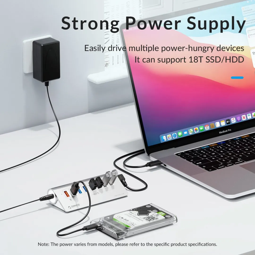 ORICO M3U4-G2-05-SV USB Hub 4-Poort 10Gbps - Zilver