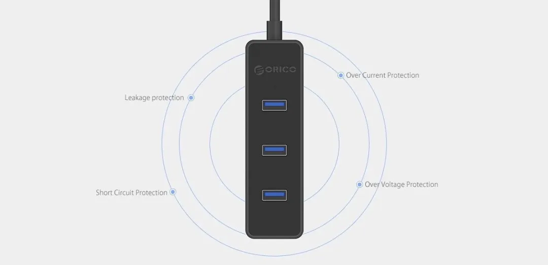 ORICO ORI-W5PH4-U3 USB 3.0 Hub - 4 Poorten 5Gbps - Zwart