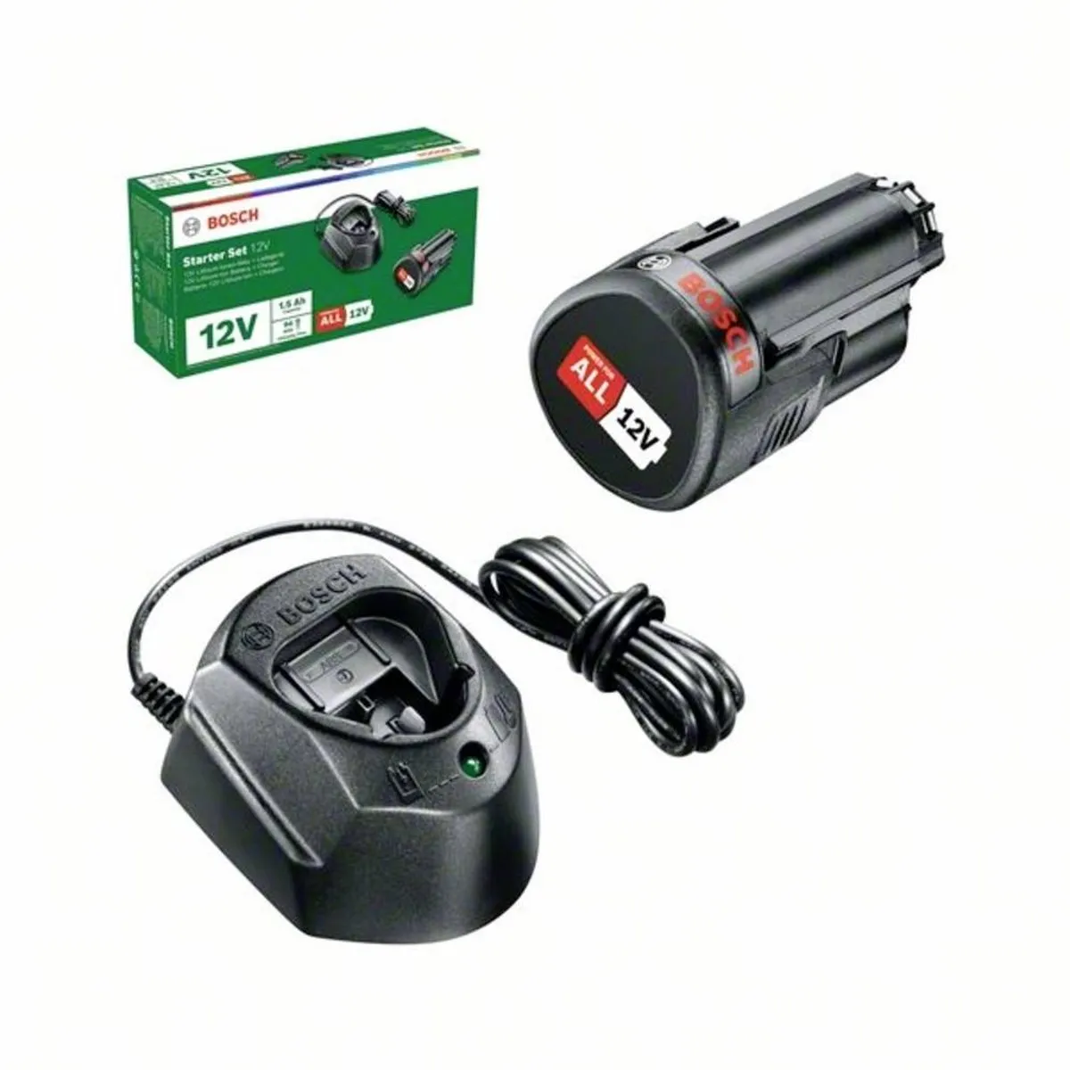 Bosch 1600A01L3D Accu & Lader Set - 1x 12V 1,5Ah