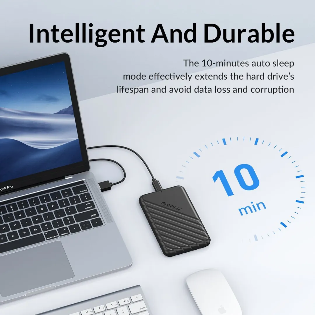 ORICO ORI-25PW1-U3-BK 2.5" HDD Behuizing - 6TB - USB 3.0 Micro-B - Zwart