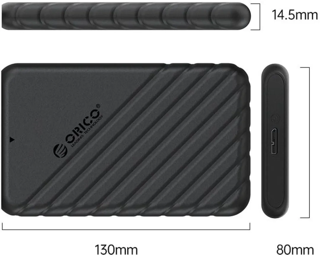 ORICO ORI-25PW1-U3-BK 2.5" HDD Behuizing - 6TB - USB 3.0 Micro-B - Zwart