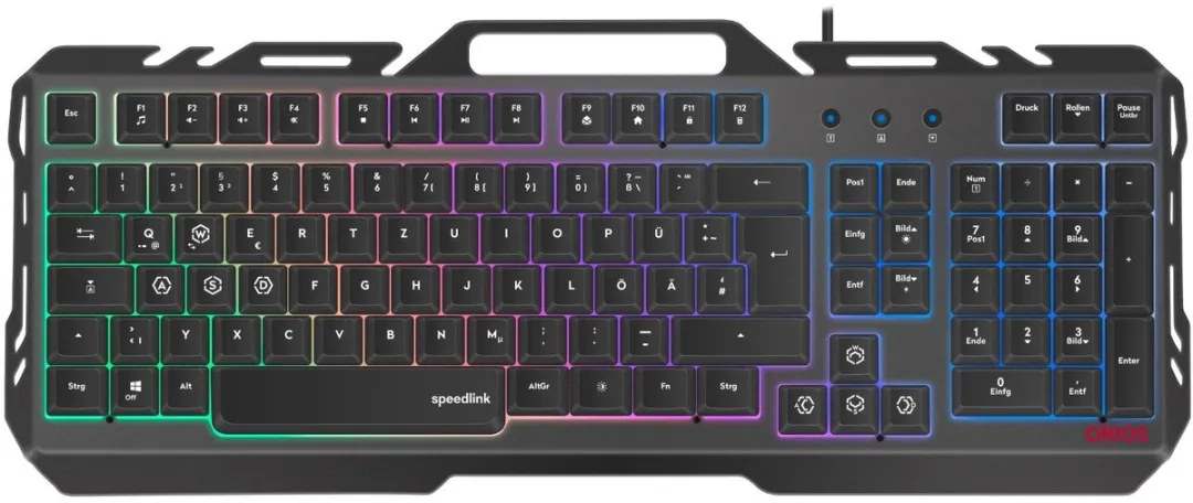 Speedlink Orios Metal RGB Toetsenbord SL-670003-BK - Zwart