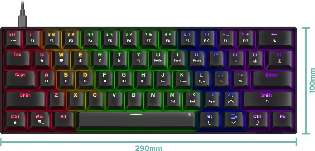 Speedlink ATMOS SL-670015-BK-US Gaming Toetsenbord - Mechanisch - Zwart - afbeelding 6 van 6