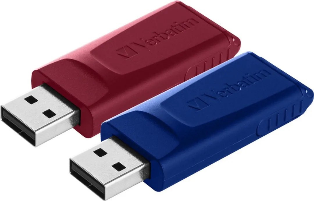 Verbatim Slider USB-stick 32GB - Rood/Blauw