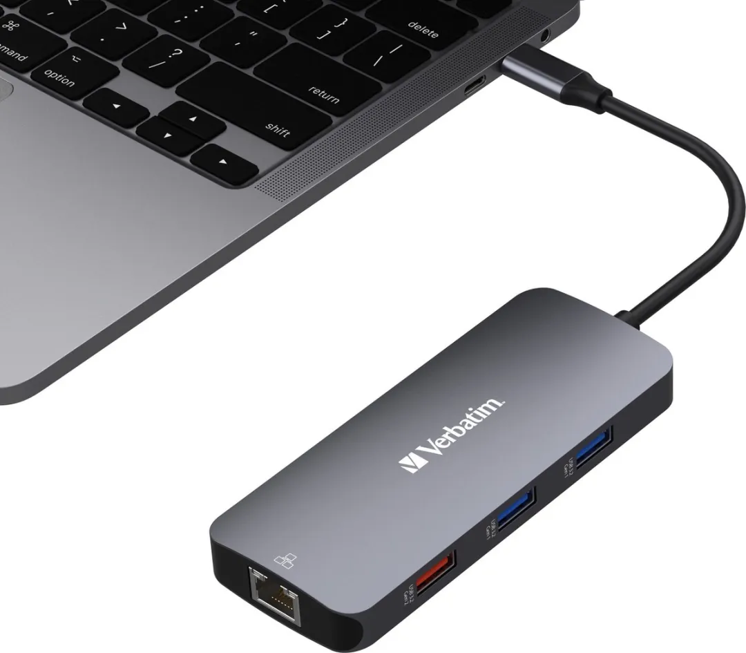 Verbatim Adapterhub USB-C 32152 - HDMI/USB-A/SD/microSD/Ethernet - Zilver - afbeelding 6 van 6